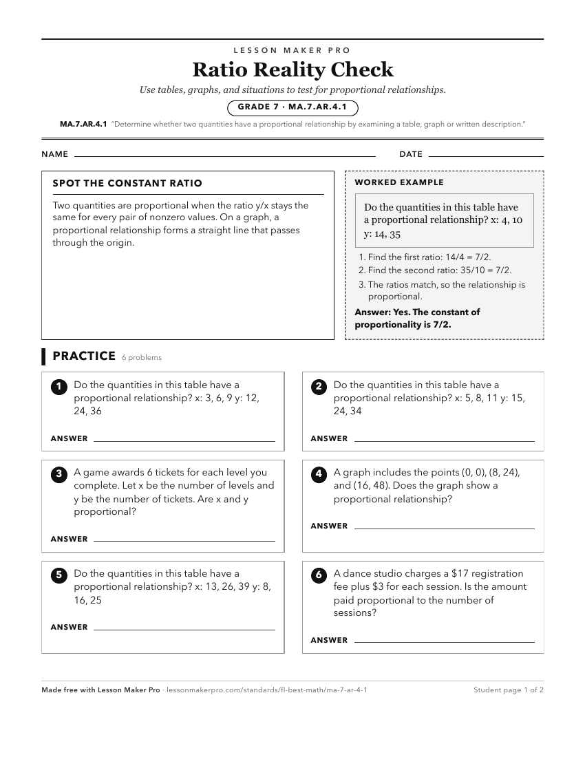 Preview of the MA.7.AR.4.1 printable worksheet