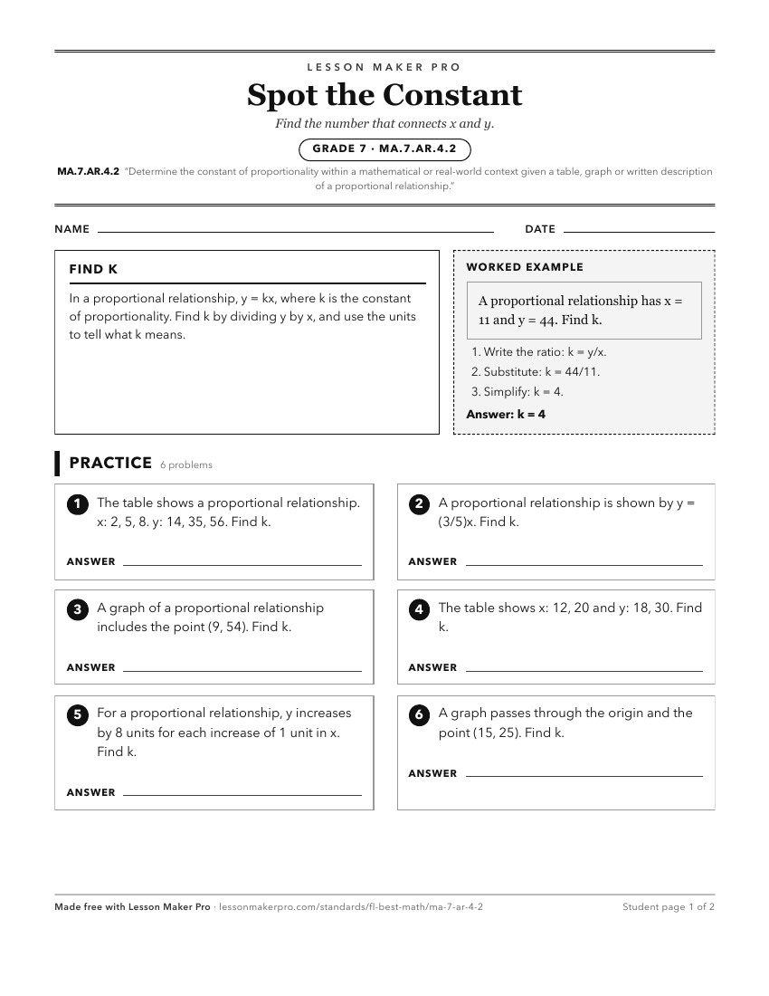 Preview of the MA.7.AR.4.2 printable worksheet