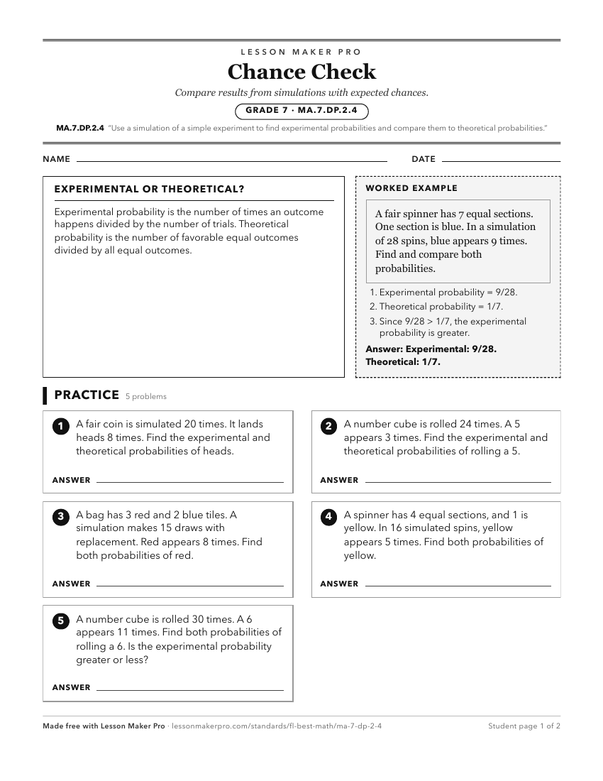 Preview of the MA.7.DP.2.4 printable worksheet