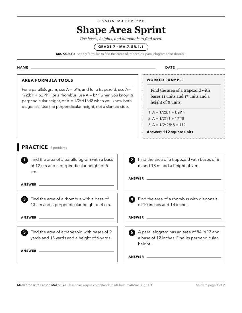 Preview of the MA.7.GR.1.1 printable worksheet