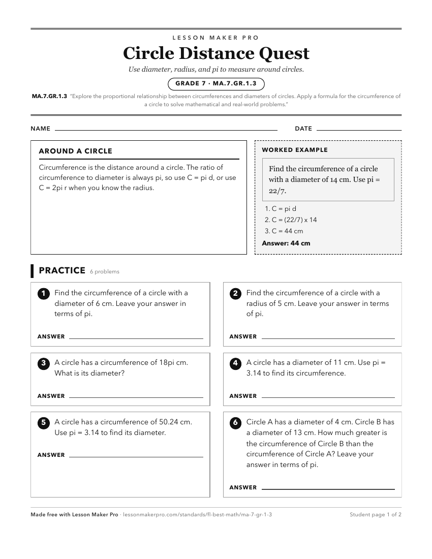 Preview of the MA.7.GR.1.3 printable worksheet