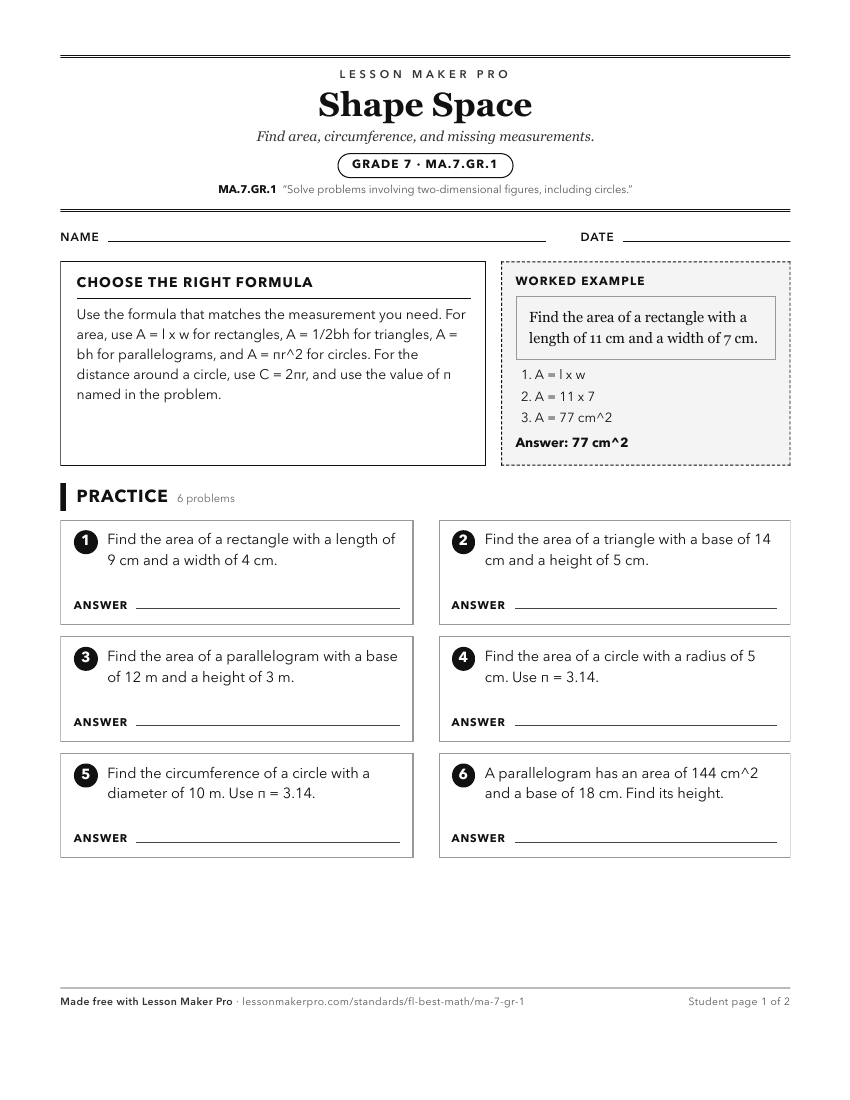 Preview of the MA.7.GR.1 printable worksheet