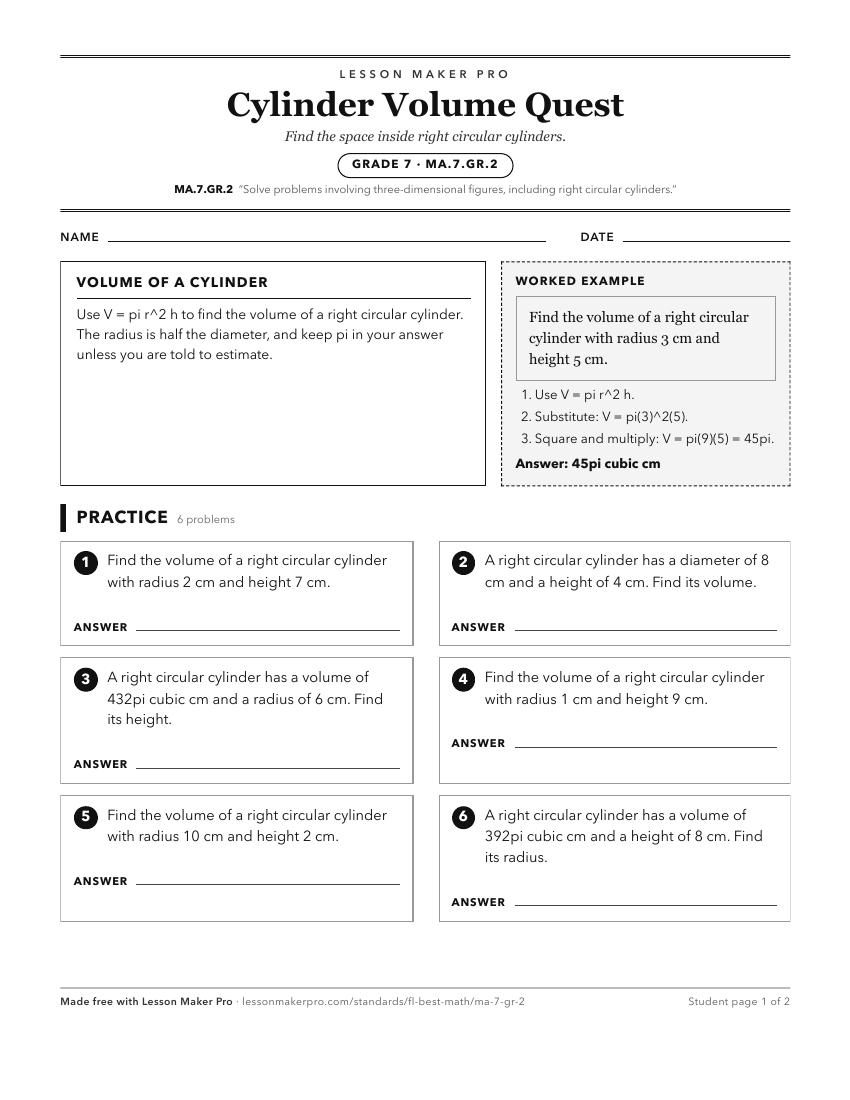 Preview of the MA.7.GR.2 printable worksheet