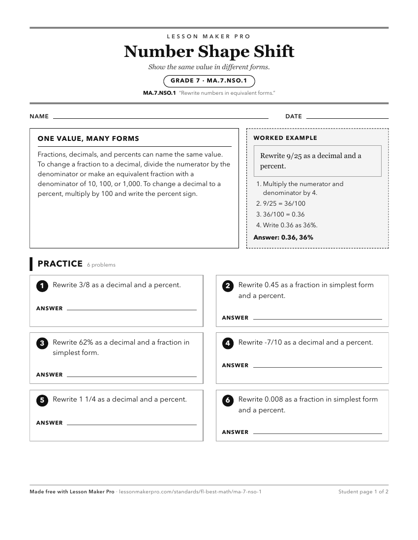 Preview of the MA.7.NSO.1 printable worksheet