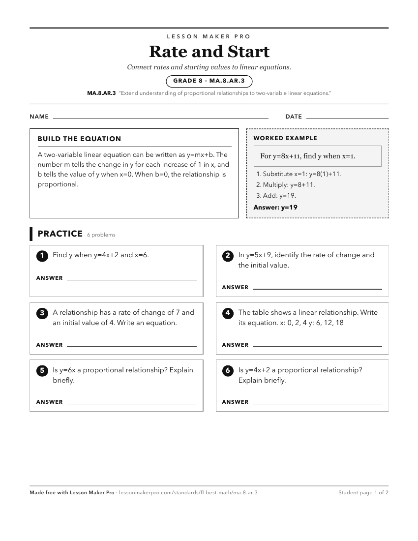 Preview of the MA.8.AR.3 printable worksheet