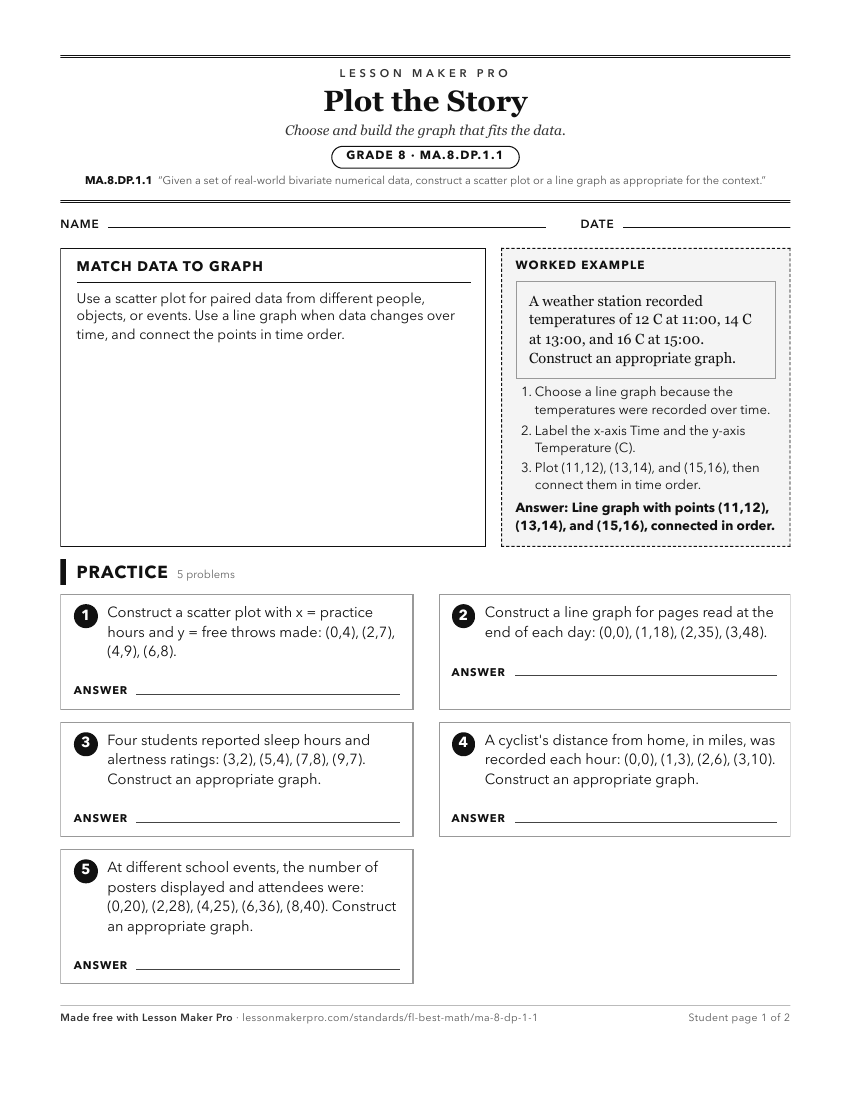 Preview of the MA.8.DP.1.1 printable worksheet