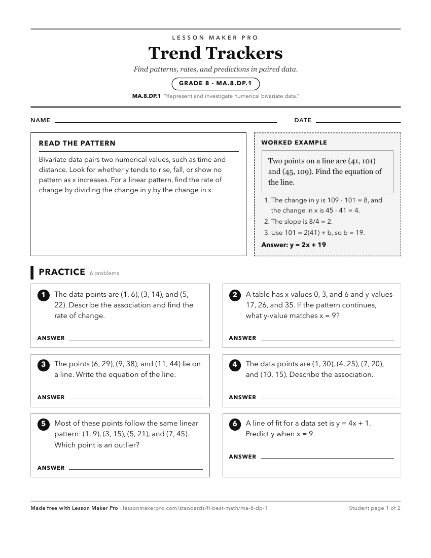 Preview of the MA.8.DP.1 printable worksheet