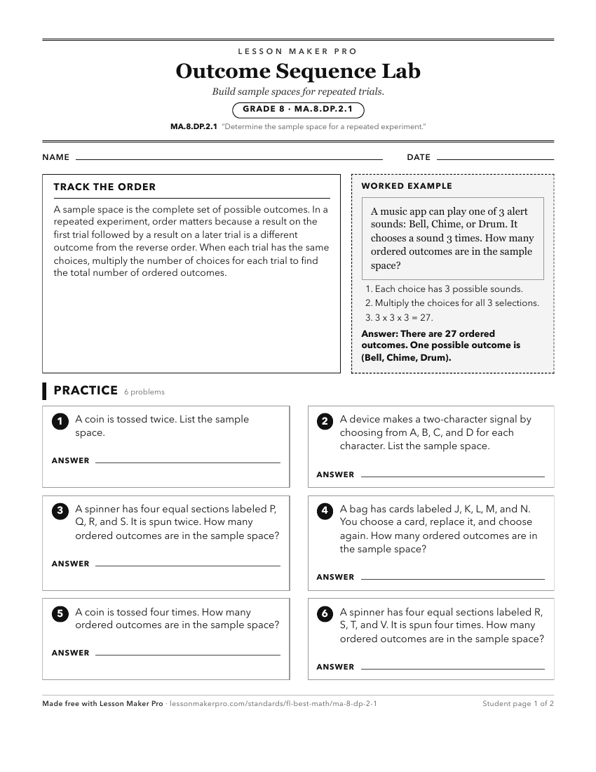 Preview of the MA.8.DP.2.1 printable worksheet