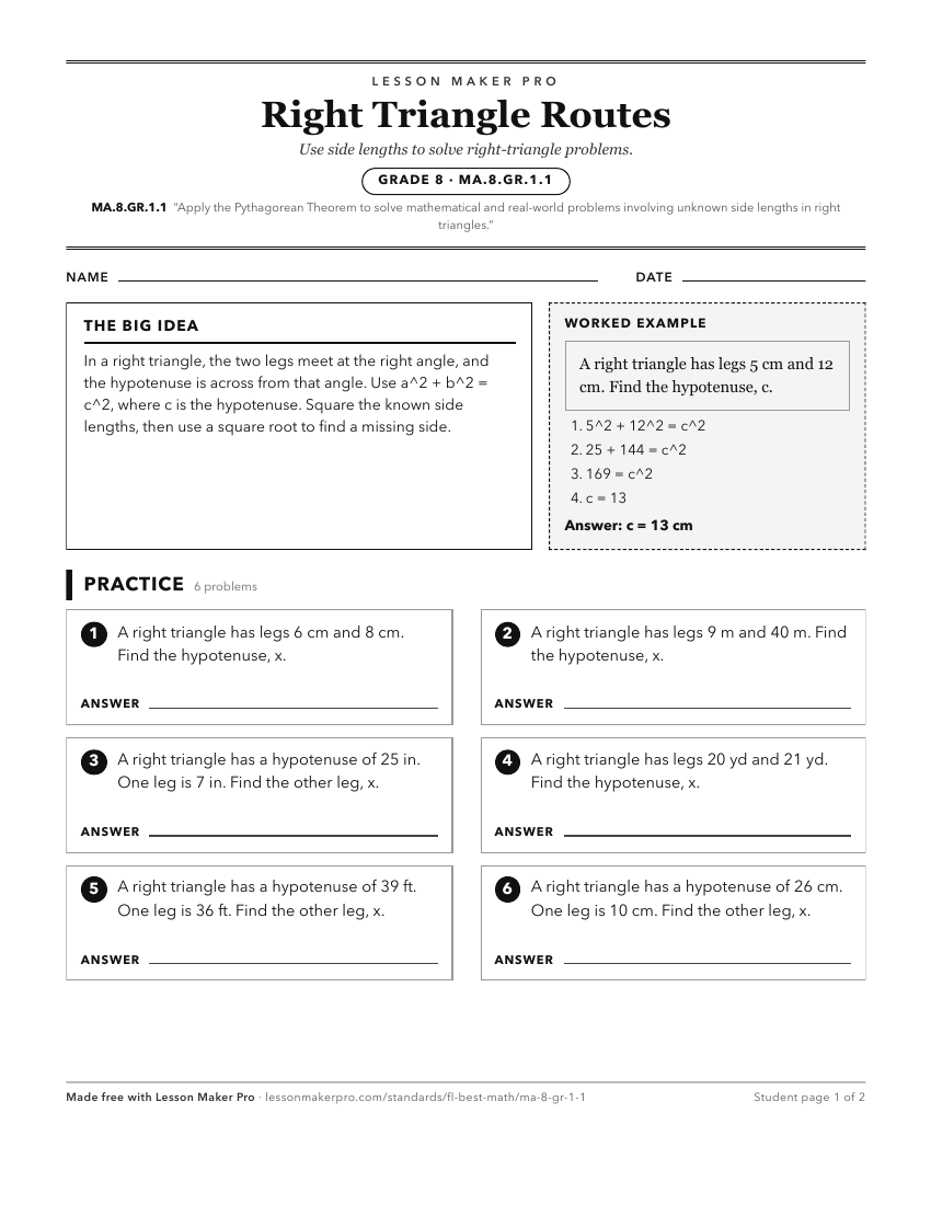 Preview of the MA.8.GR.1.1 printable worksheet
