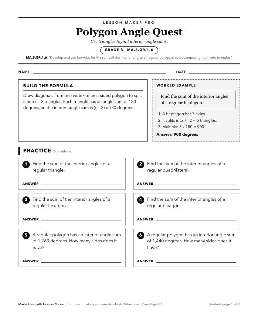 Preview of the MA.8.GR.1.6 printable worksheet