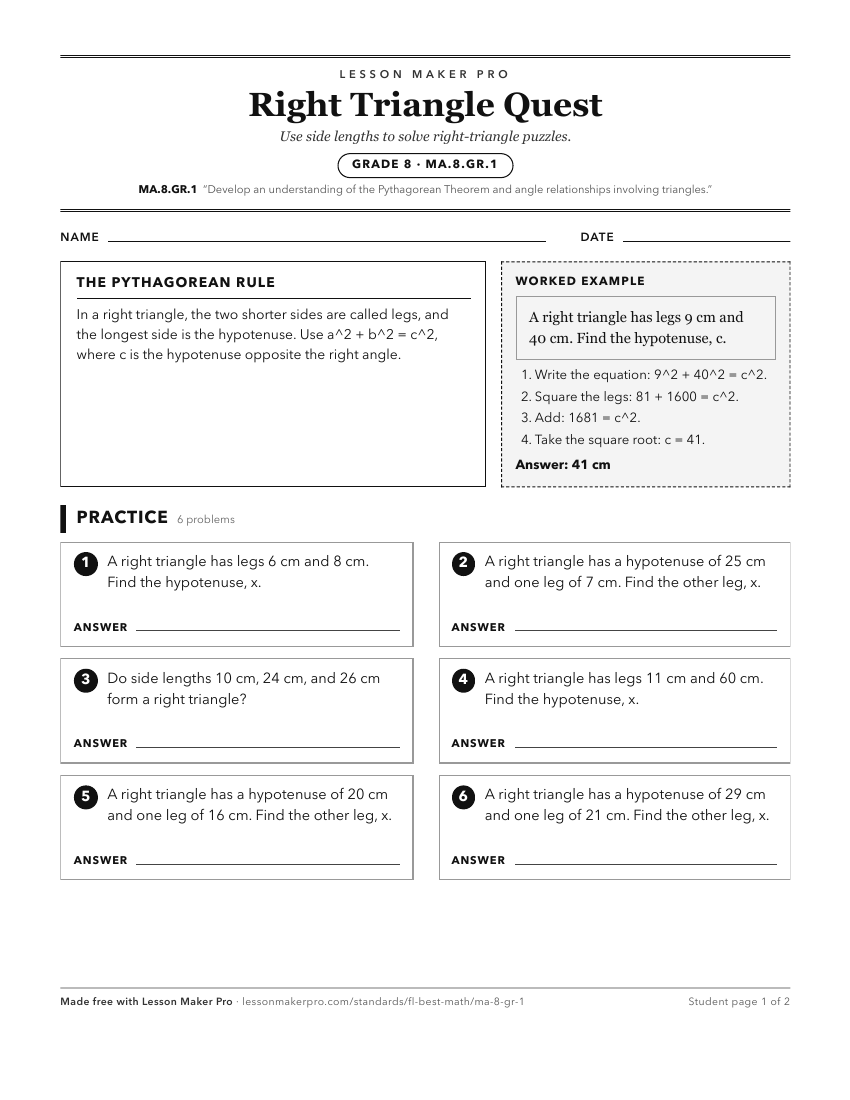 Preview of the MA.8.GR.1 printable worksheet