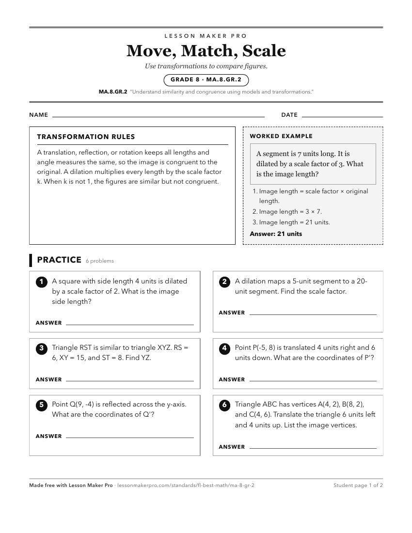 Preview of the MA.8.GR.2 printable worksheet