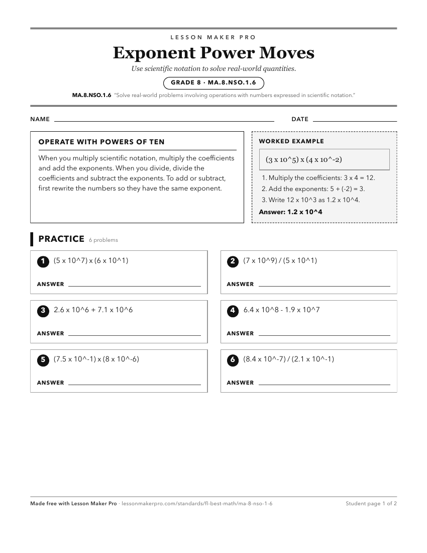 Preview of the MA.8.NSO.1.6 printable worksheet