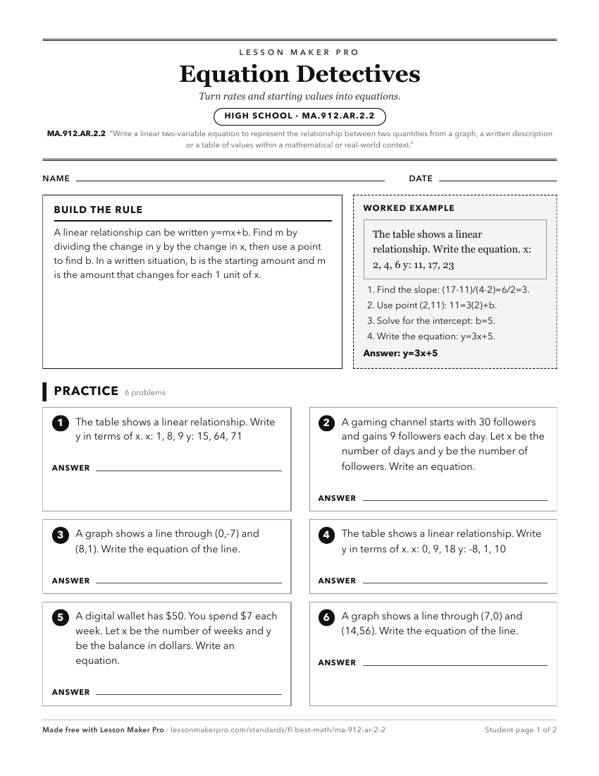 Preview of the MA.912.AR.2.2 printable worksheet