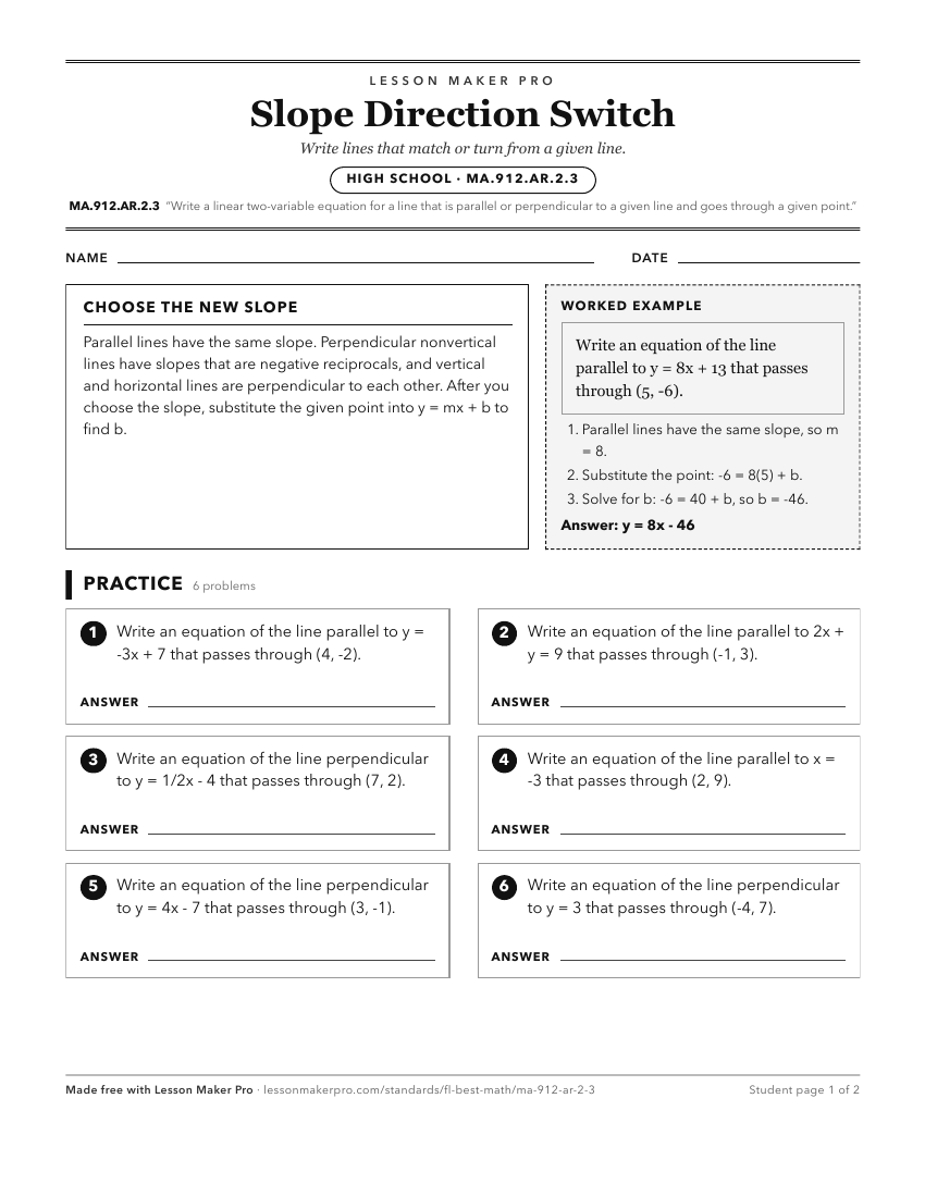 Preview of the MA.912.AR.2.3 printable worksheet
