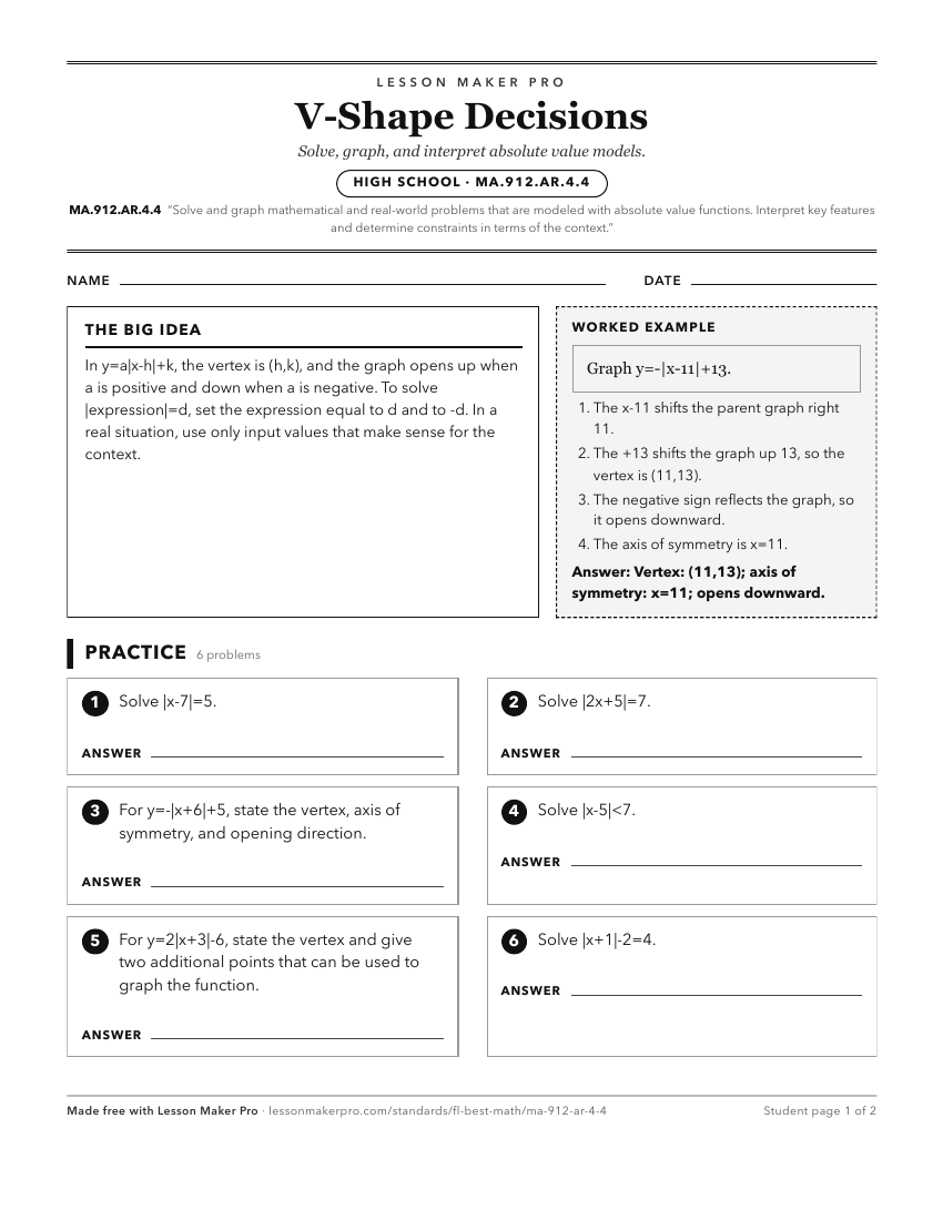 Preview of the MA.912.AR.4.4 printable worksheet
