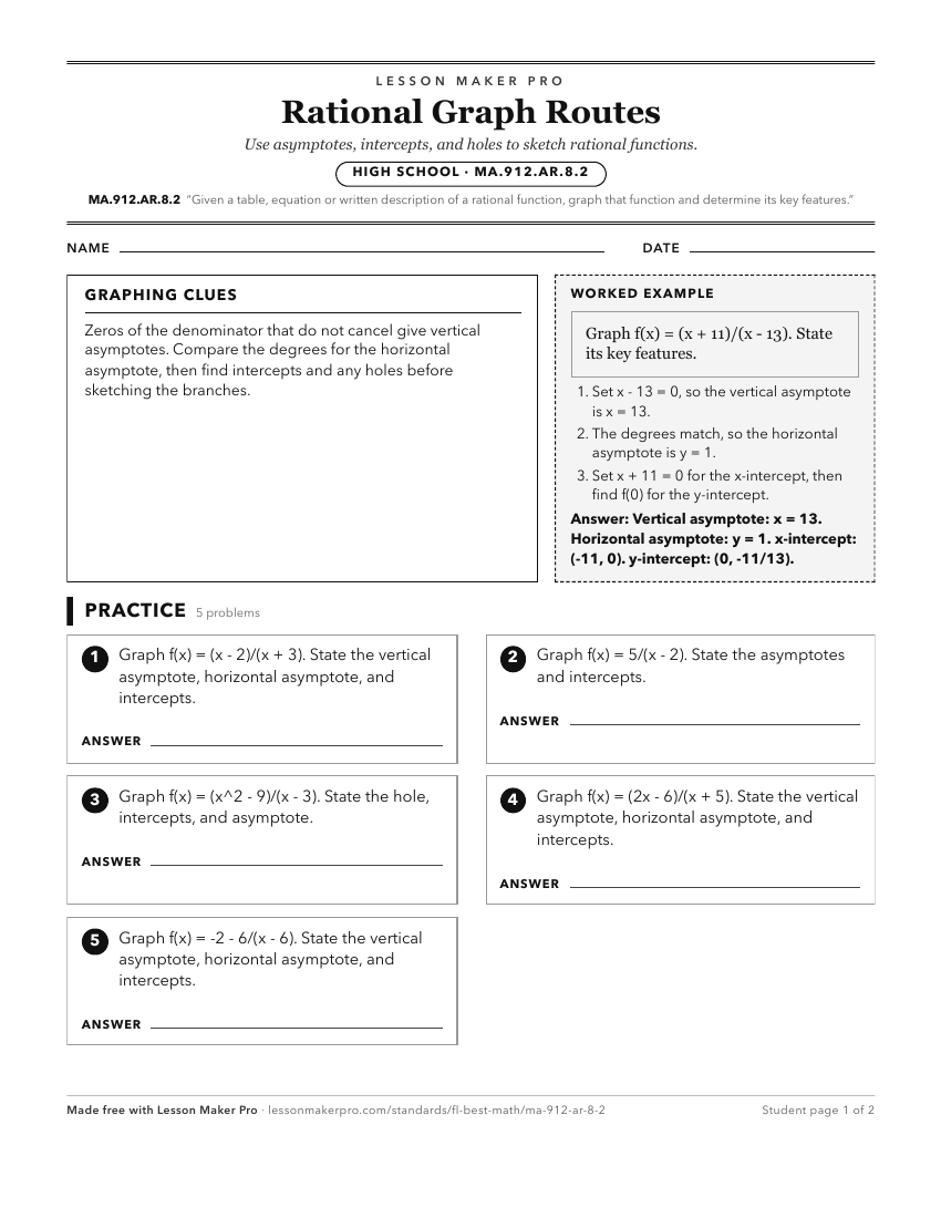 Preview of the MA.912.AR.8.2 printable worksheet