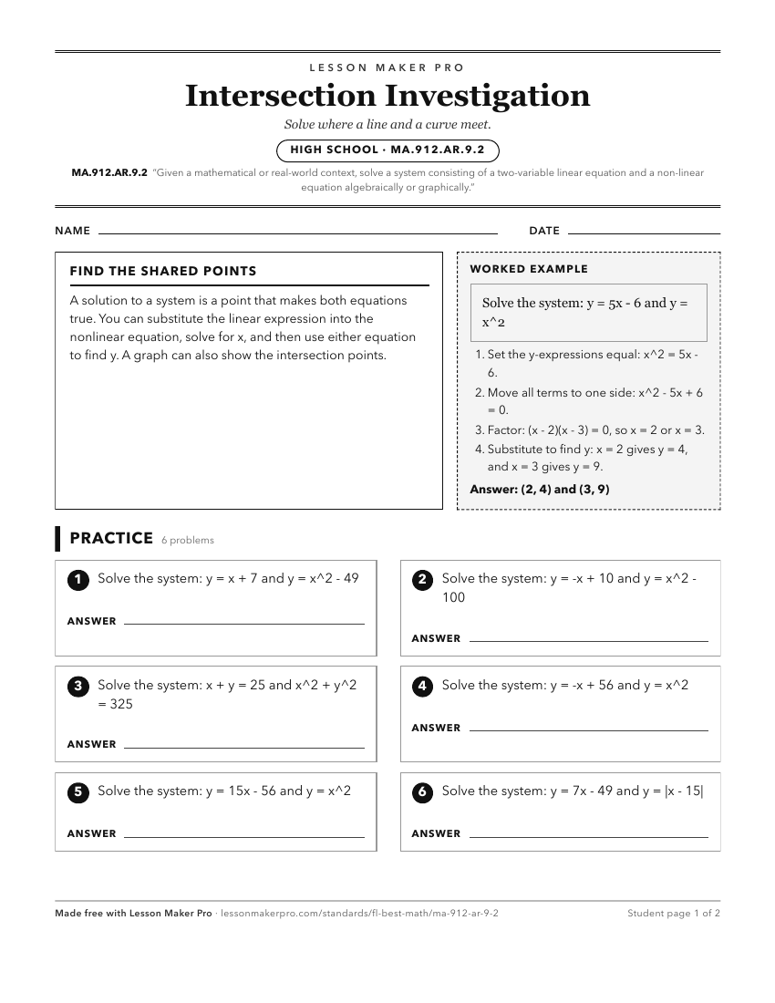 Preview of the MA.912.AR.9.2 printable worksheet