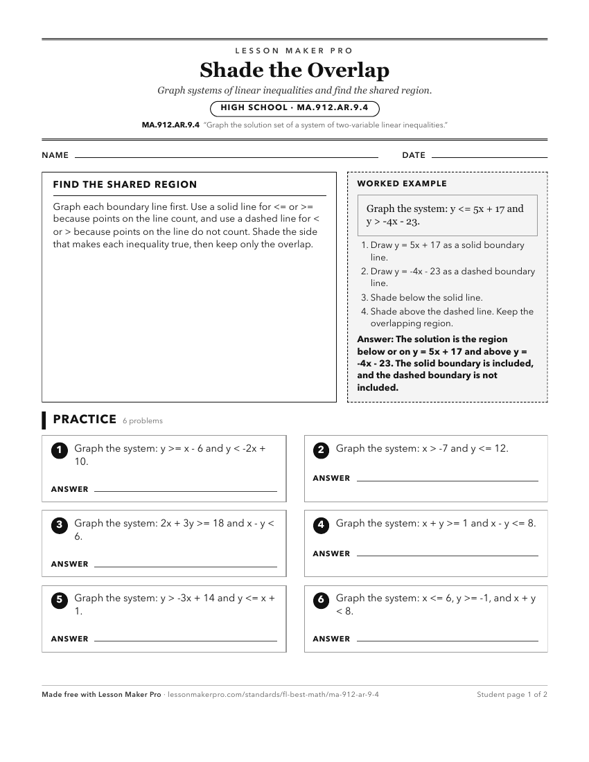 Preview of the MA.912.AR.9.4 printable worksheet
