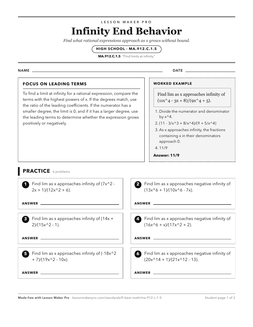 Preview of the MA.912.C.1.5 printable worksheet
