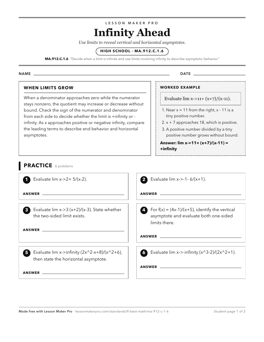 Preview of the MA.912.C.1.6 printable worksheet