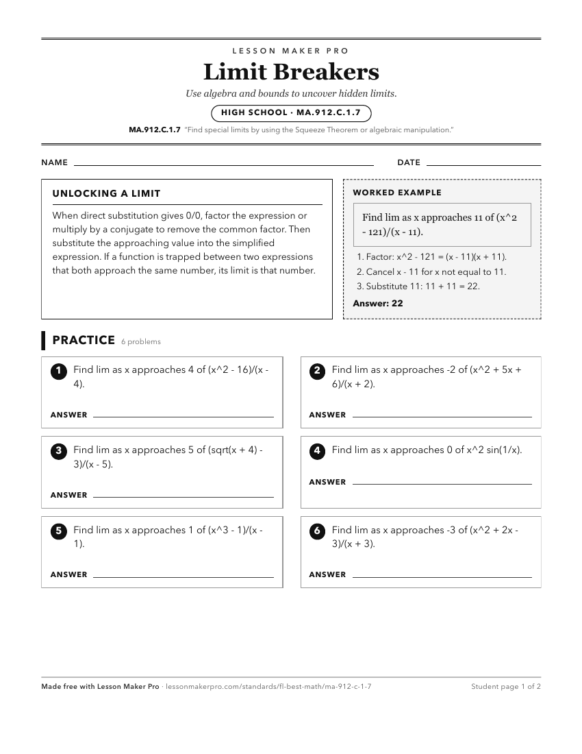 Preview of the MA.912.C.1.7 printable worksheet