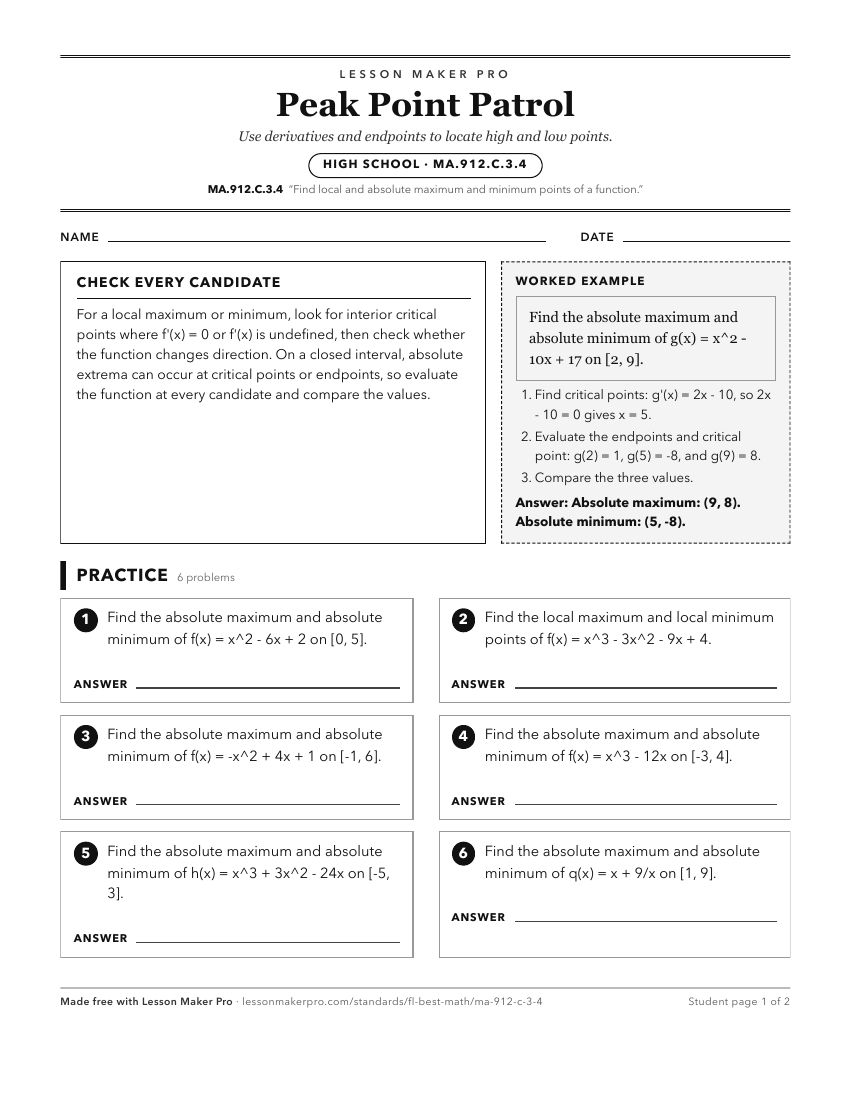 Preview of the MA.912.C.3.4 printable worksheet
