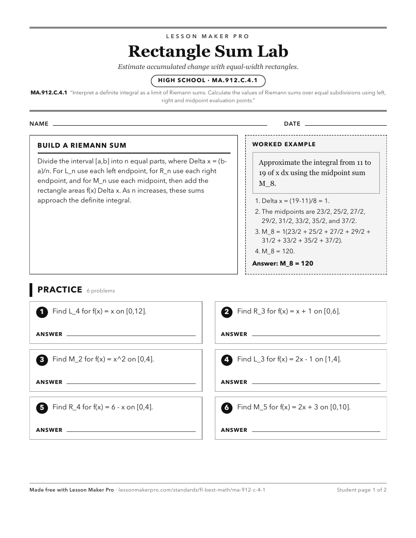 Preview of the MA.912.C.4.1 printable worksheet