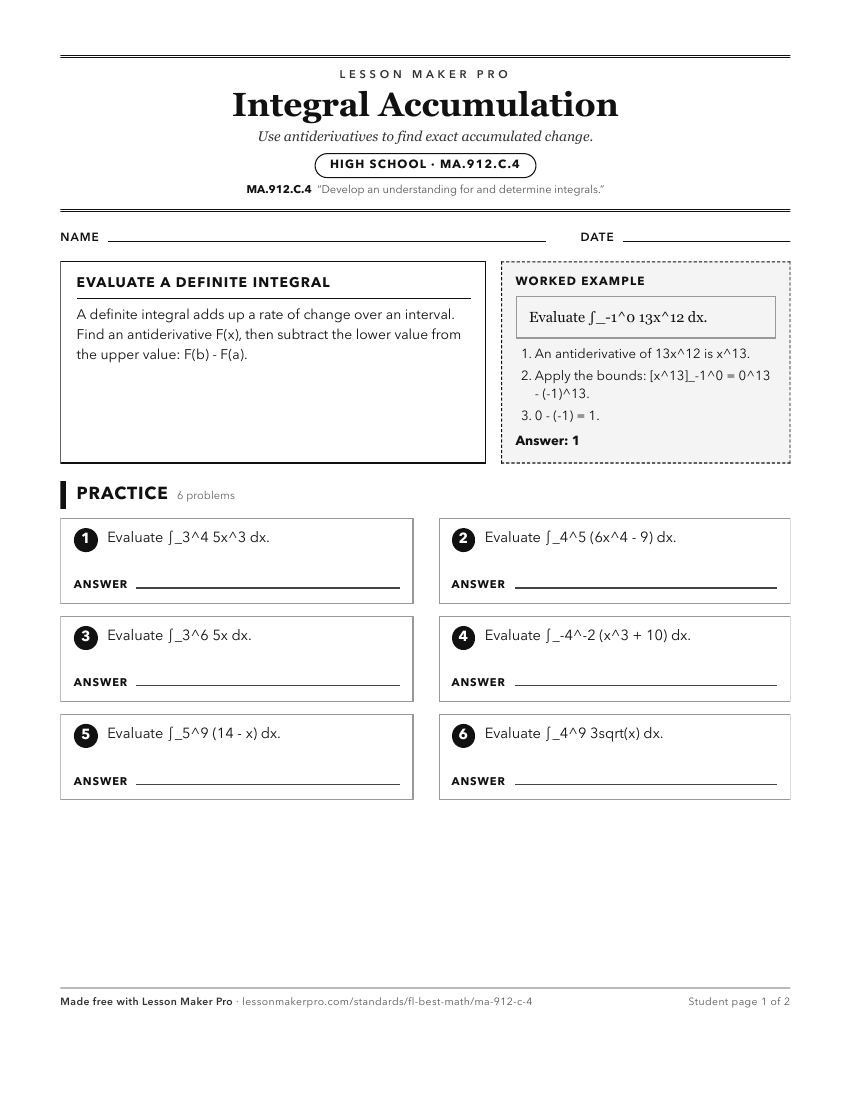 Preview of the MA.912.C.4 printable worksheet