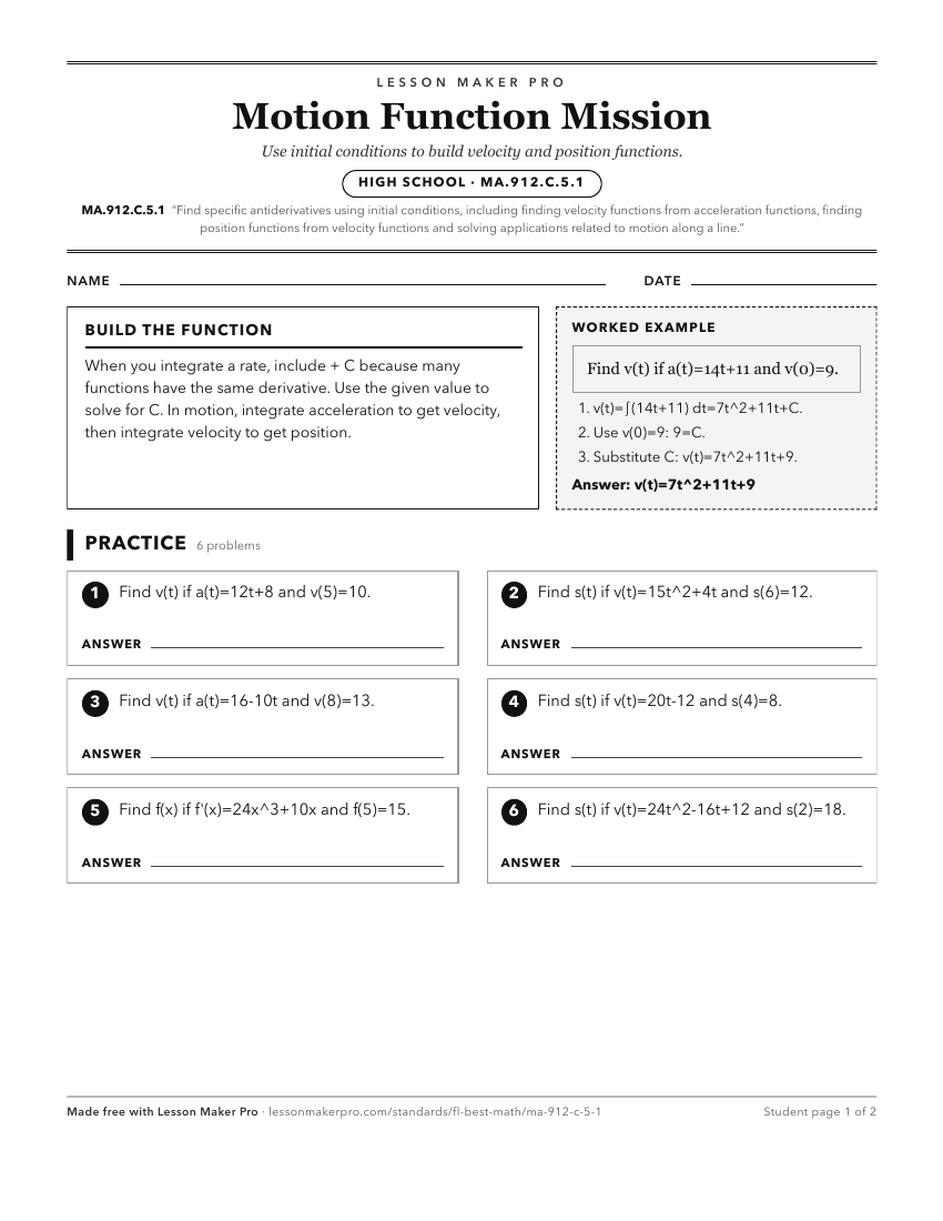Preview of the MA.912.C.5.1 printable worksheet