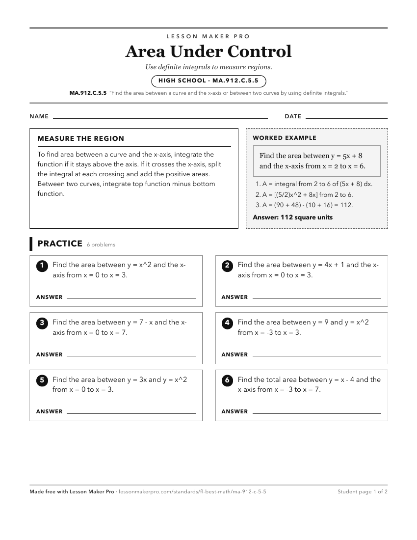 Preview of the MA.912.C.5.5 printable worksheet