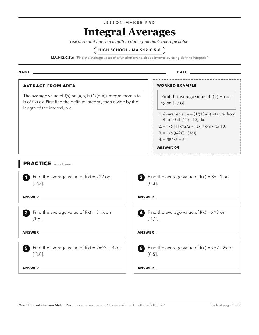 Preview of the MA.912.C.5.6 printable worksheet