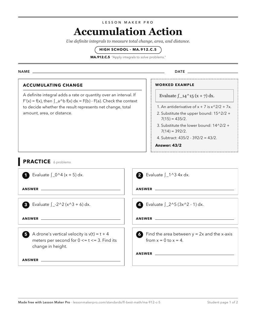 Preview of the MA.912.C.5 printable worksheet