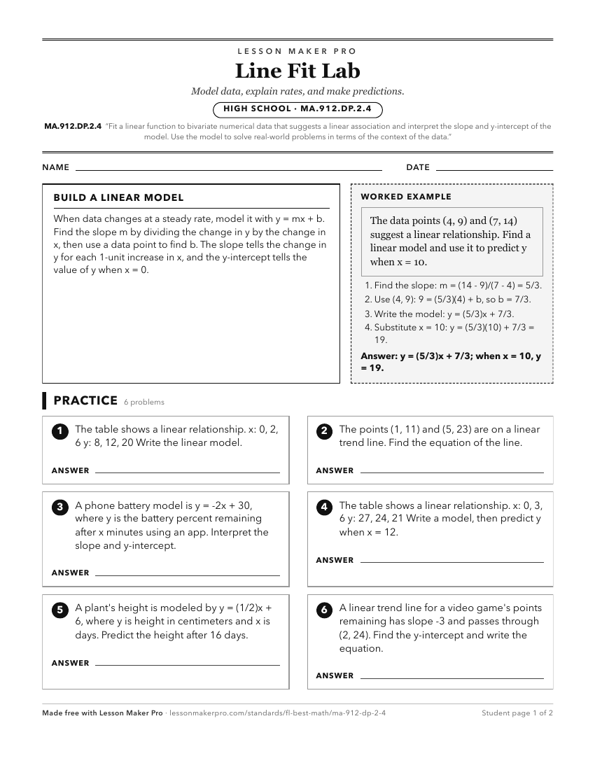 Preview of the MA.912.DP.2.4 printable worksheet