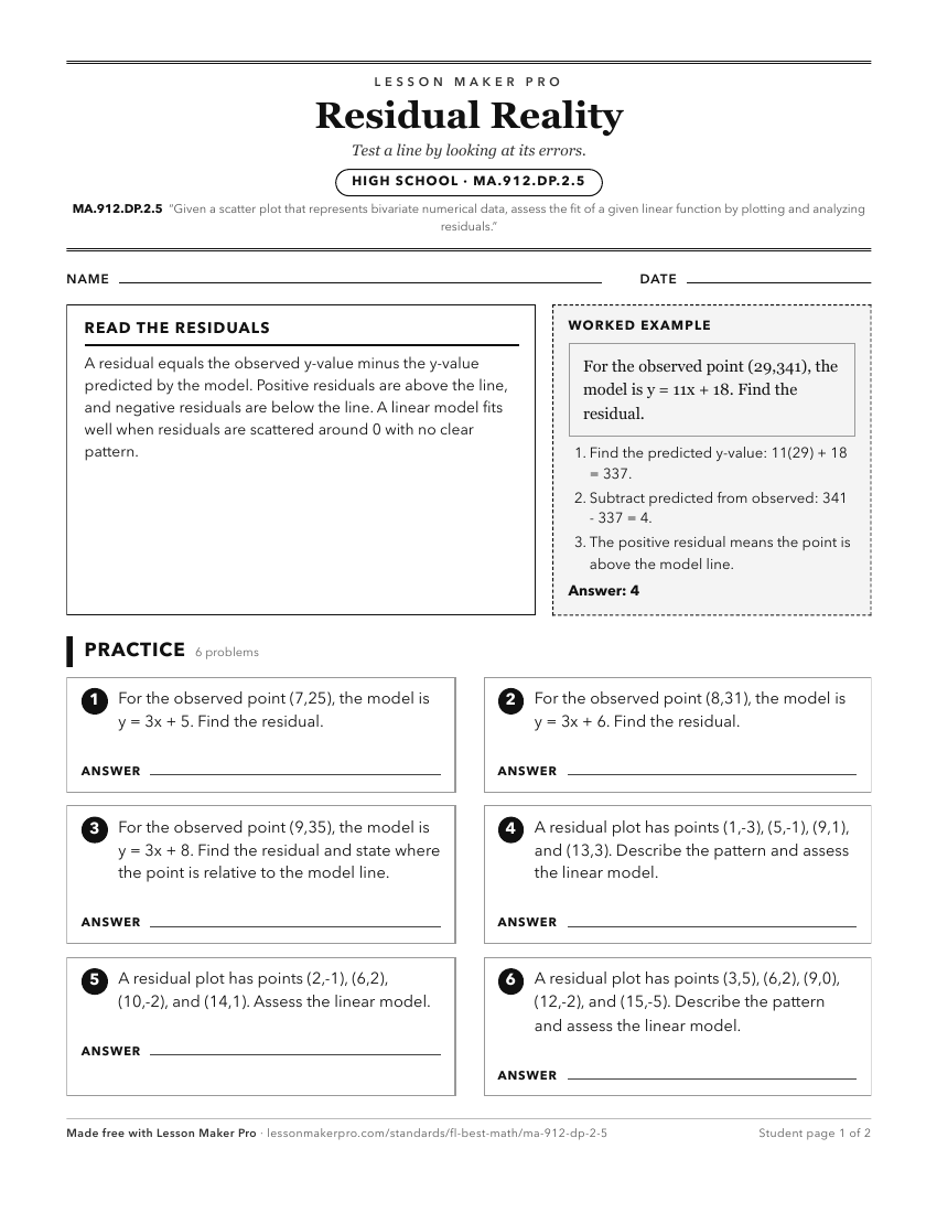 Preview of the MA.912.DP.2.5 printable worksheet