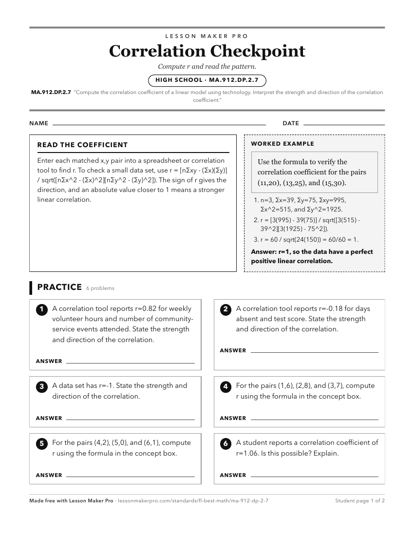 Preview of the MA.912.DP.2.7 printable worksheet