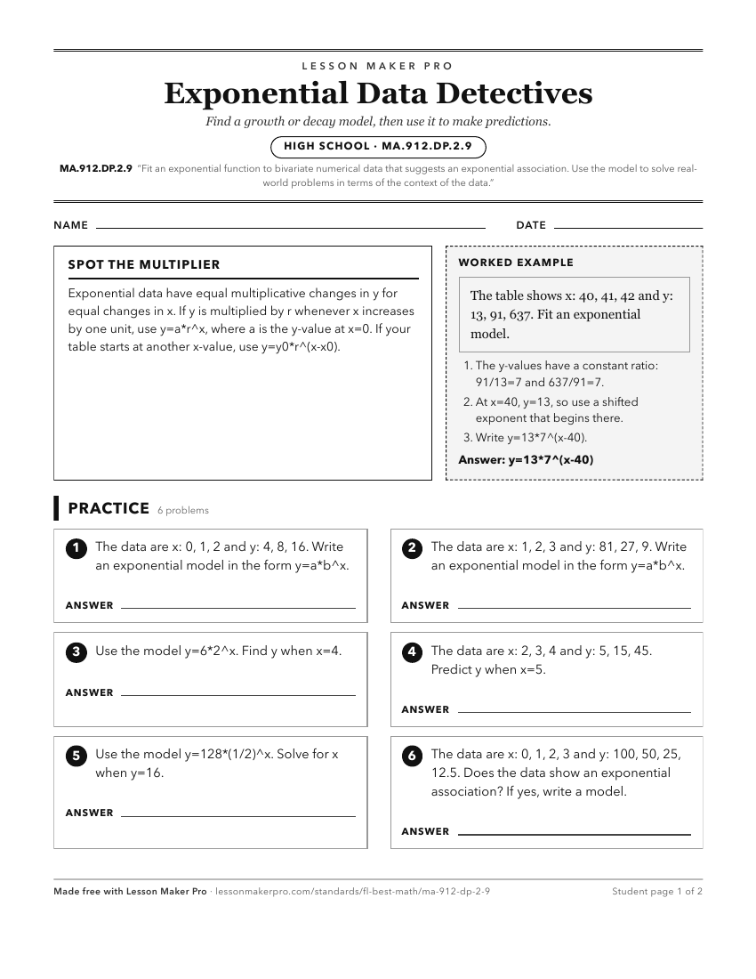 Preview of the MA.912.DP.2.9 printable worksheet