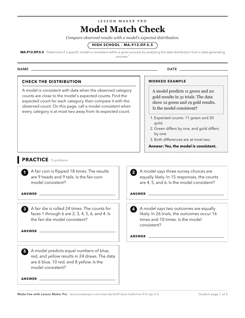 Preview of the MA.912.DP.5.5 printable worksheet