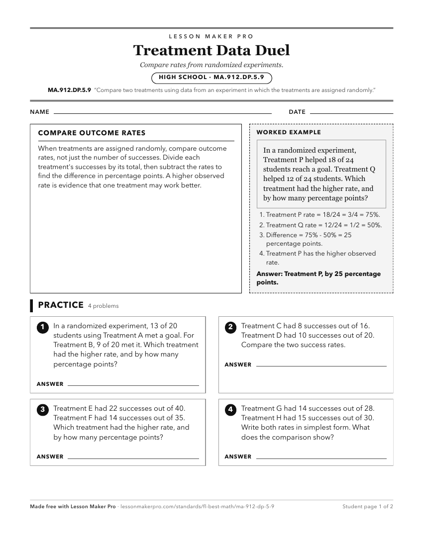 Preview of the MA.912.DP.5.9 printable worksheet