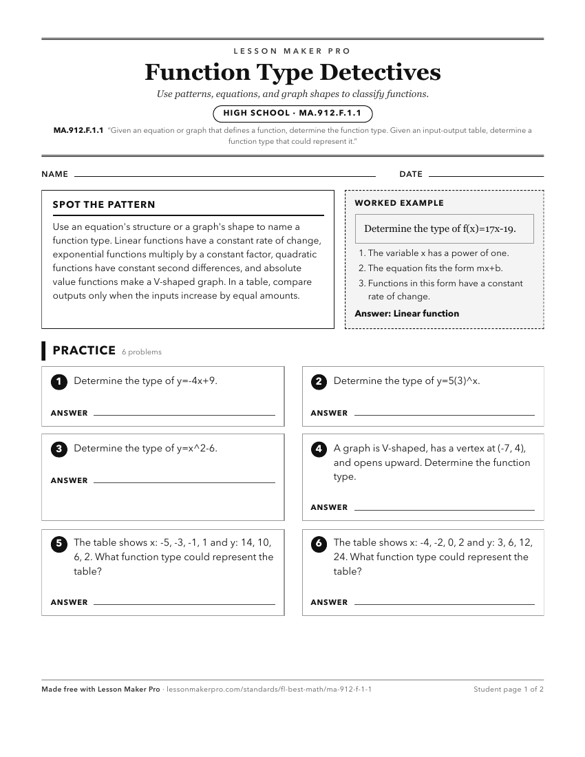 Preview of the MA.912.F.1.1 printable worksheet