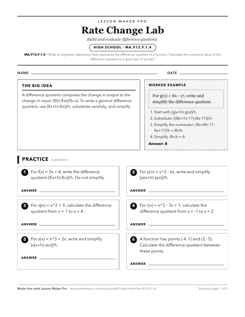 Preview of the MA.912.F.1.4 printable worksheet