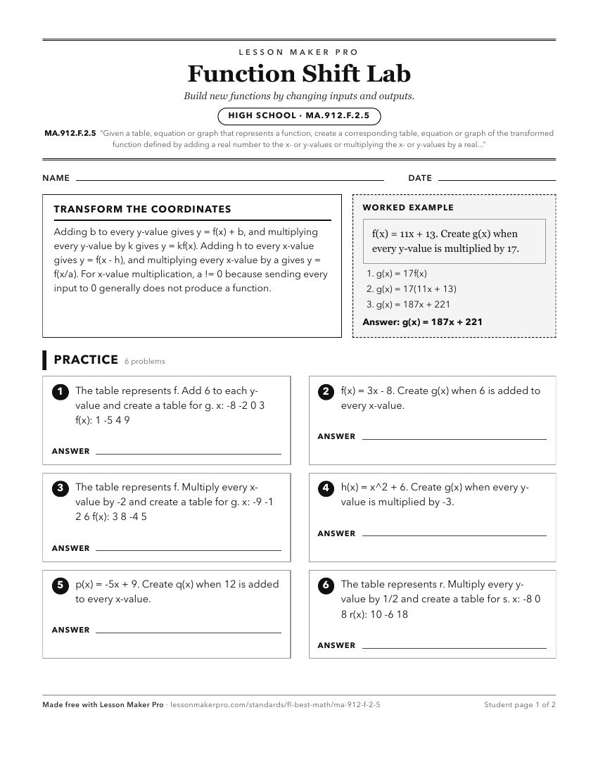 Preview of the MA.912.F.2.5 printable worksheet