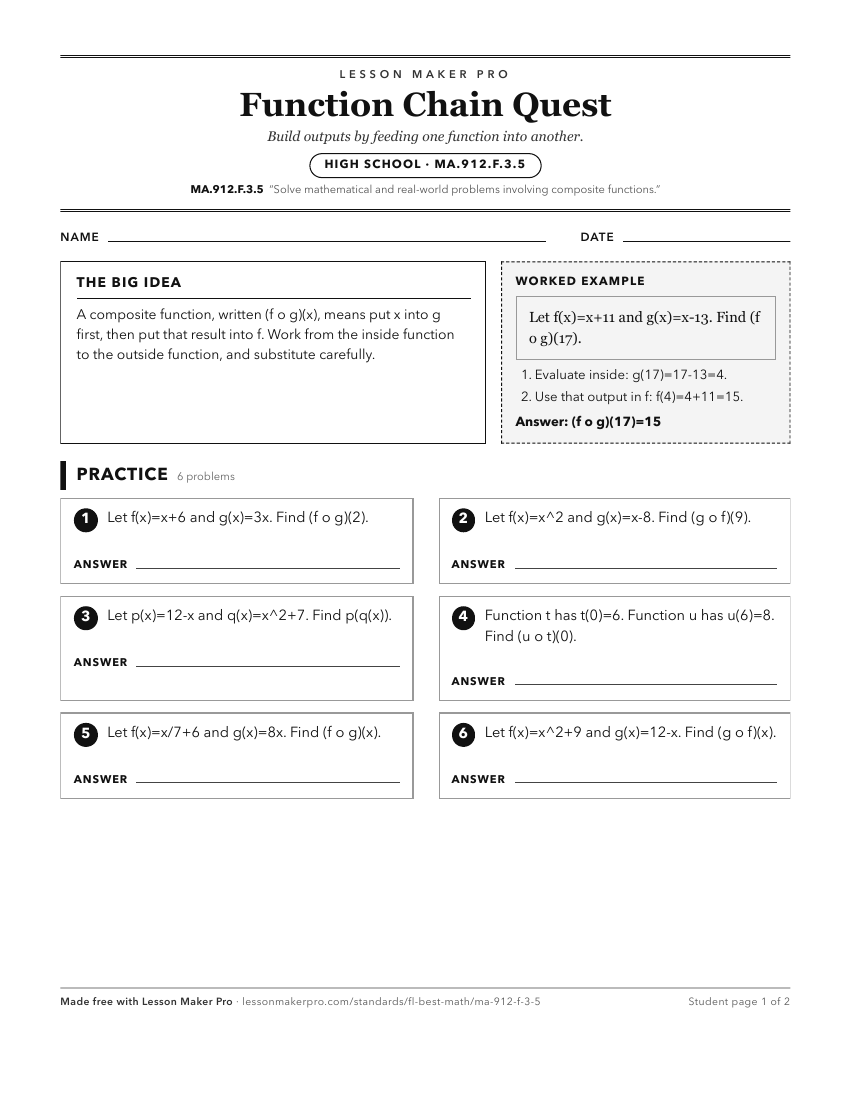 Preview of the MA.912.F.3.5 printable worksheet