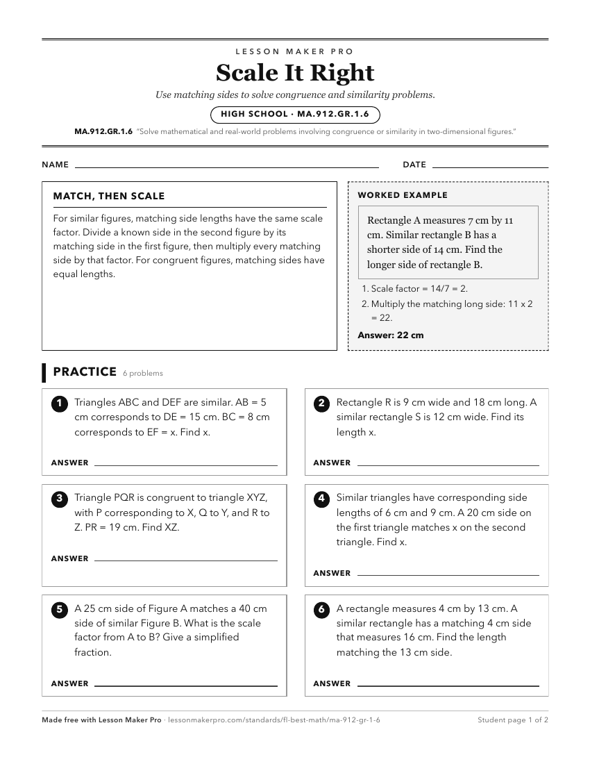 Preview of the MA.912.GR.1.6 printable worksheet