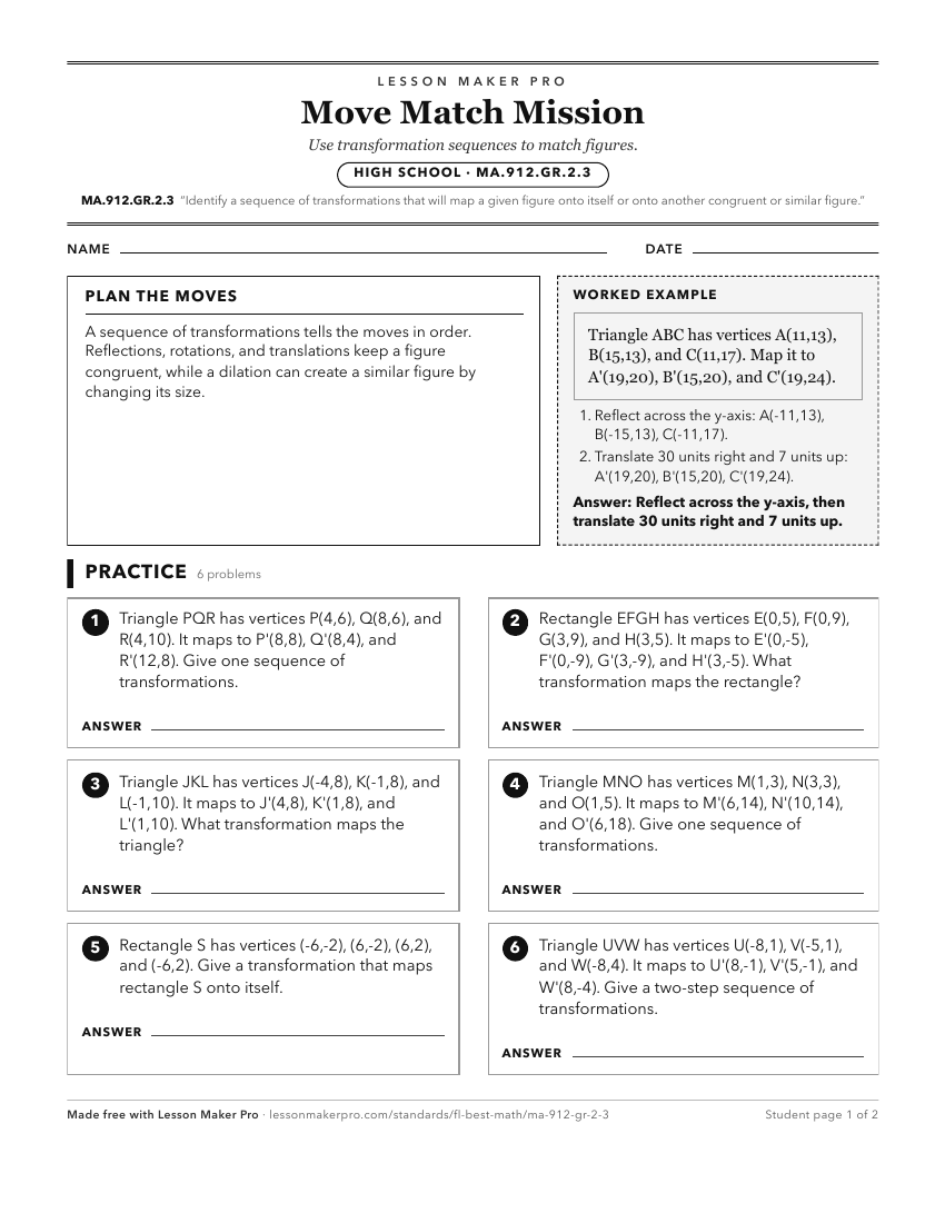Preview of the MA.912.GR.2.3 printable worksheet
