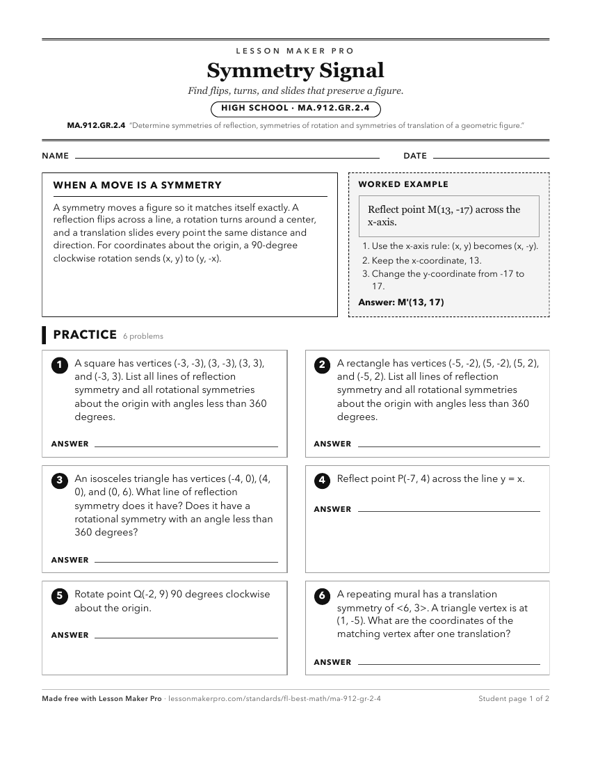 Preview of the MA.912.GR.2.4 printable worksheet