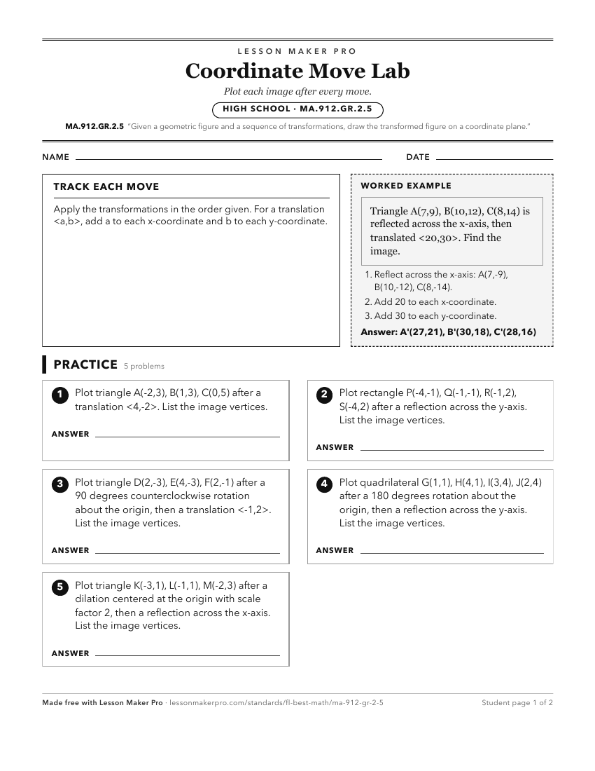 Preview of the MA.912.GR.2.5 printable worksheet