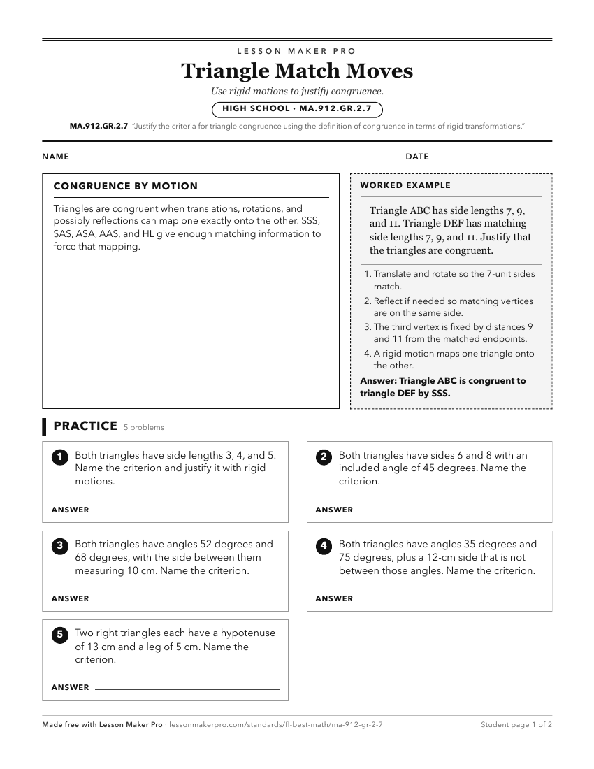 Preview of the MA.912.GR.2.7 printable worksheet