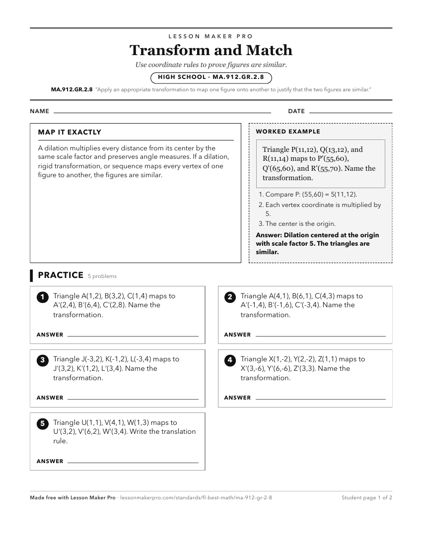 Preview of the MA.912.GR.2.8 printable worksheet