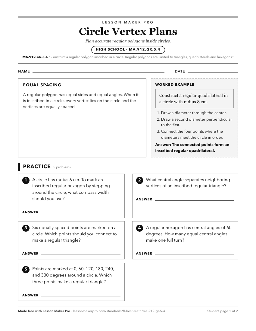 Preview of the MA.912.GR.5.4 printable worksheet